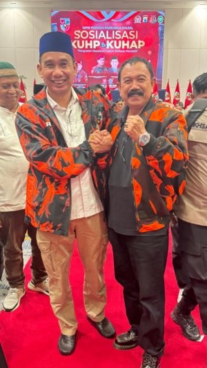 Mochtar Djuma hadiri Sosialisasi KUHP & KUHAP Yang Dilaksanakan Oleh MPW Pemuda Pancasila Sulawesi Selatan