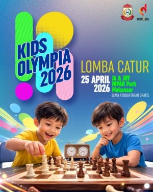 Dinas Pemuda dan Olahraga Kota Makassar Inisiasi Kids Olympia 2026; Cabor Catur Turut Dipertandingkan