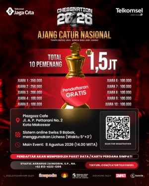 ChessNation 2026 Hadir di Makassar, Turnamen Catur Online Nasional Gratis Berhadiah Total Rp1,5 Juta